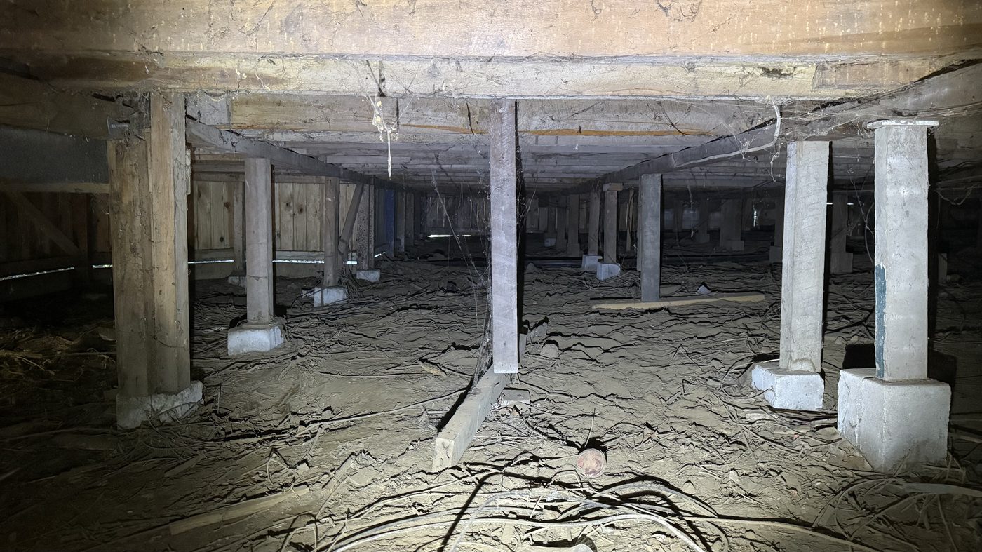 Large subfloor repile - before