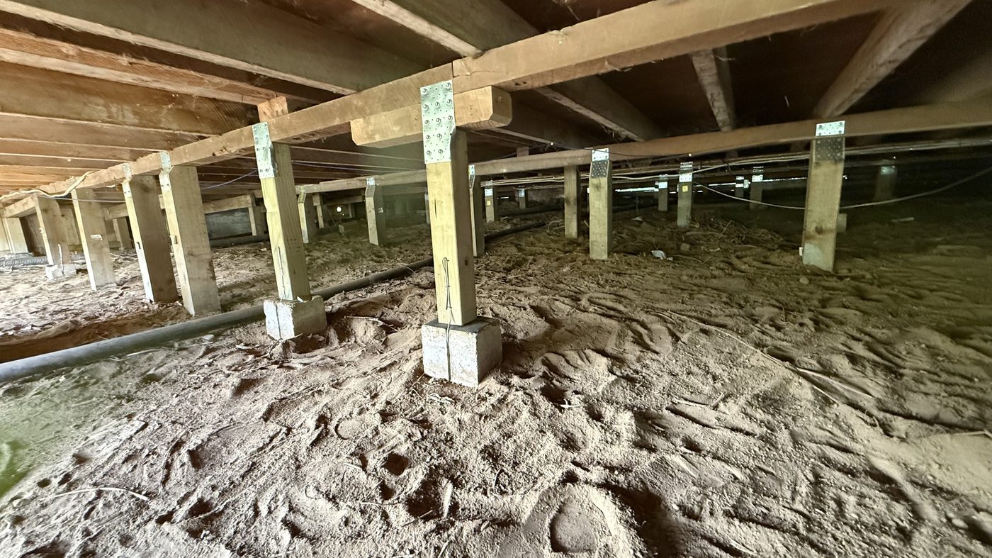 Huntly re-levelling - new piles